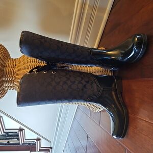 Coach Signature Lined Rainboots